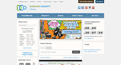 Desktop Screenshot of durhamcountylibrary.org