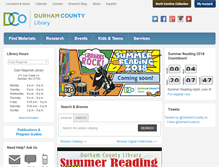 Tablet Screenshot of durhamcountylibrary.org